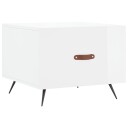 vidaXL Salongbord høyglans hvit 50x50x40 cm konstruert tre