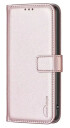 INCOVER Motorola Moto G54 Kunstskinn Deksel m. Stativfunksjon & Kortholder - Rose Gold