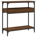  Konsollbord med hylle brun eik 75x29x75 cm konstruert tre 8721012194984