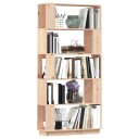 vidaXL Bokhylle/romdeler 80x25x163,5 cm heltre furu