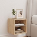  Vegghengt TV-benk med LED sonoma eik 30x28,5x30 cm 8721012255616