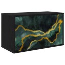 vidaXL Vegghengt TV skap WIJHE 69 x 33 x 40 cm Svart eik