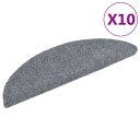 vidaXL Selvklebende trappematter 10 stk lysegrå 56x17x3 cm nålestempel