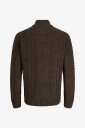 Jack & Jones - Polohals  Jprblucallum Cable Knit Half Zip - Brun