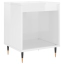  Nattbord høyglans hvit 40x35x50 cm konstruert tre 8721012110878
