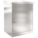 vidaXL Pakkeinnkast Svart 44 x 35 x 59 cm Rustfritt stål