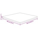  Firkantet bordplate lysebrun 60x60x2,5 cm behandlet heltre eik 343030