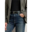 Lauren Ralph Lauren | Rounded Buckle Leather Skinny Belt | S