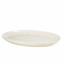 Broste Copenhagen Nordic Vanilla fat ovalt 35,5 cm Cream with grains
