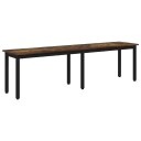 vidaXL benk Røyk Eik 160 x 35 x 45 cm Konstruert tre