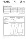 Burda 6573 - Bukse EUR: 32-44, US: 6-18