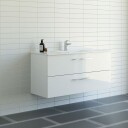 Dansani Mido+ møbelpakke 121x45,5 hvit høyglans