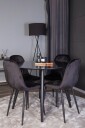 Venture Home   Spisebordssett Plaza med 4 stoler Polar   Svart