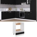 vidaXL Ovnskap svart 60x46x81,5 cm sponplate