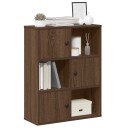 Bokhylle brun eik 60x24x76,5 cm konstruert tre