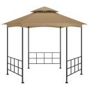vidaXL Paviljong med sidevegger 3,1x2,7 m gråbrun