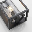 Lucande Brienne utevegglampe, aluminium, kantet
