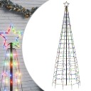 vidaXL Juletre lyskjegle med pigger 570 LED fargerik 300 cm
