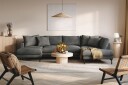 Menard 4 seters Høyrevendt Stor U formet Dyp Sofa med Divan og Sjeselong i Manchester   Grå