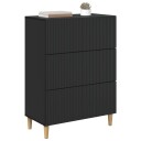vidaXL Skuffeskap Svart 66 x 34,5 x 90 cm Konstruert tre