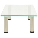 vidaXL TV-benk gjennomsiktig 80x35x17 cm herdet glass