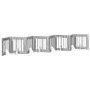 Vidaxl Foldbar Hundegitter Med Stativer 8 Stk. Grå Sonoma 60 cm