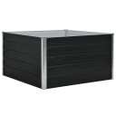 vidaXL Forhøyet plantekasse 100x100x45 cm galvanisert stål antrasitt