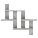 vidaXL Vegghylle Betonggrå 85 x 13,5 x 73,5 cm Konstruert tre