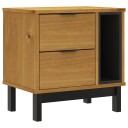 vidaXL Nattbord FLAM 49x35x50 cm heltre furu