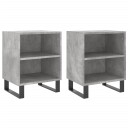 vidaXL Nattbord 2 stk betonggrå 40x30x50 cm konstruert tre