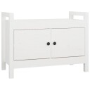 vidaXL Gangbenk hvit 80x40x60 cm heltre furu
