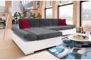 Djerra Sofa med Divan 3 seter   Hvit/Mørk grå/Rød