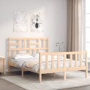 vidaXL Sengeramme med hodegavl 4FT small double heltre