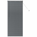  Vindu Persienne med gardiner Manual Mørke grå Aluminium