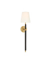 Visual Comfort Bryant Large Wrapped Tail Sconce Antique Brass/Chocolate Leather