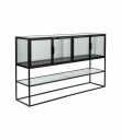 Dutchbone Boli Høyskjenk - Sort/Glass, B150   Unoliving