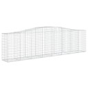 vidaXL Gabionkurver buede 10 stk 400x50x100/120 cm galvanisert jern