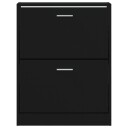 vidaXL Skoskap svart 59x17x81 cm konstruert tre