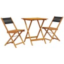  Bistrosett 3 deler svart polypropylen og heltre 3281757