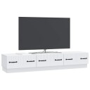  TV skap med skuff Hvit 147 x 34,5 x 27 cm Konstruert tre