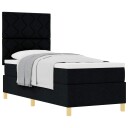  Box Spring Bed med madrass svart 80x200 cm stoff