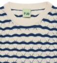 FUB Genser   Strikk   Hullmønster   Ull   Ecru/Deep Indigo   FUB   100   Genser Blå Hvit