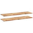 vidaXL Flytende hyller 2 stk 120x40x2 cm oljebehandlet heltre akasie