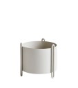 Woud Pidestall flowerpot grey