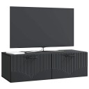  Vegghengt TV skap Svart 98 x 41 x 30 cm Konstruert tre