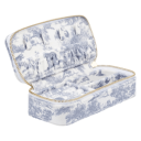 DARK Velvet Jewellery Box Mini Country Blue Savannah Pattern