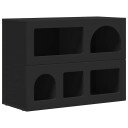  Serviesskap Svart 80,5 x 35 x 59 cm Konstruert tre