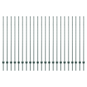 Gjerdepåle 22 pcs grønn 200 cm Stål