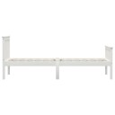 vidaXL Sengeramme hvit heltre furu 100x200 cm