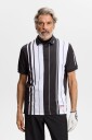 J.Lindeberg 30Y Tour Tech Striped Polo Golf pologenser herre Stripe Placement Graphic Medium